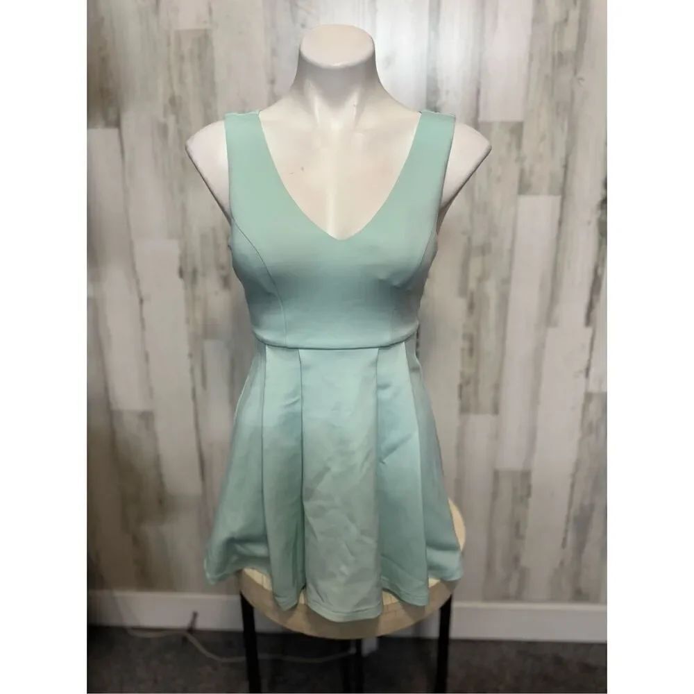 Windsor blue fit and flare dress